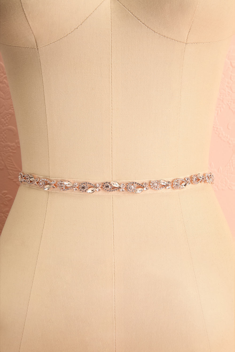 Rajni Rosegold Crystal Ribbon Belt | Boudoir 1861 