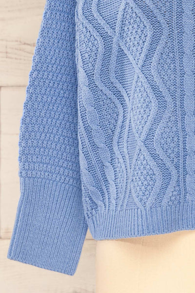 Randers Blue Knit 3/4 Sleeves Top | La petite garçonne bottom