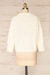 Randers Cream Knit 3/4 Sleeves Top | La petite garçonne back view