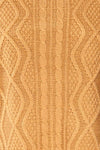 Randers Tan Knit 3/4 Sleeves Top | La petite garçonne fabric