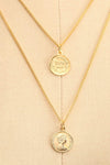 Rania Llewellyn Set of two Gold Medallion Necklaces close-up