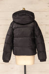 Rasdale Black Short Puffer Coat w/ Pockets | La petite garçonne  back view