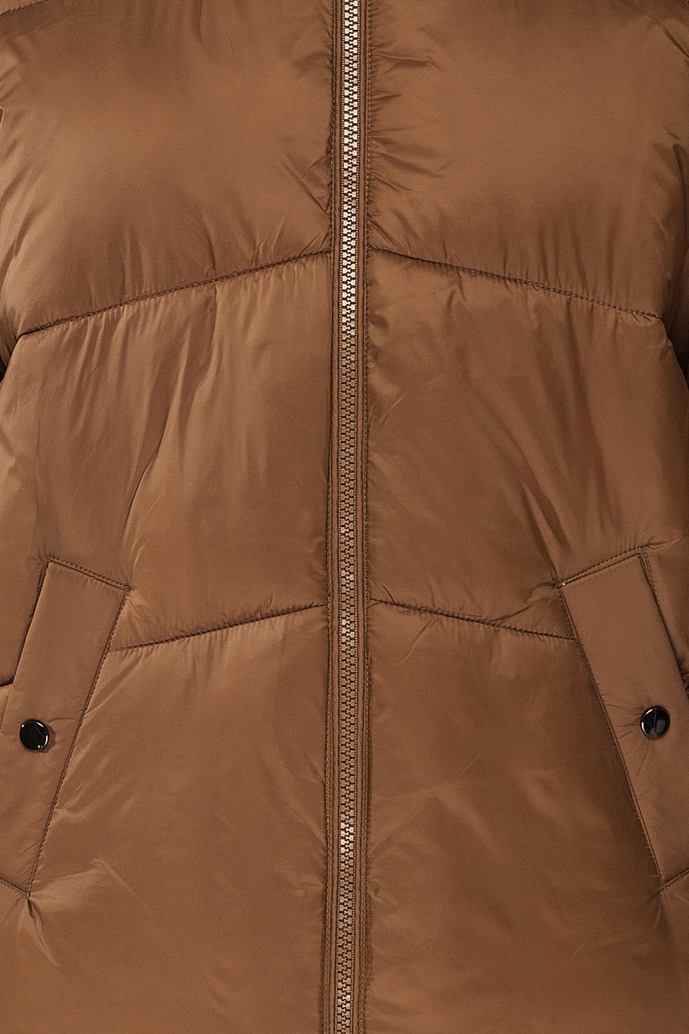 Rasdale Brown Short Puffer Coat | La petite garçonne  details