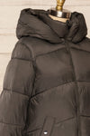 Rasdale Charcoal Short Puffer Coat | La petite garçonne side close up