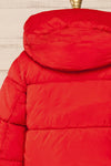 Rasdale Red Short Puffer Coat | La petite garçonne back close up