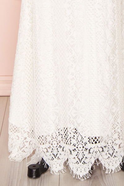 Rashmi White Crocheted Lace Mermaid Bridal Dress | Boudoir 1861 bottom