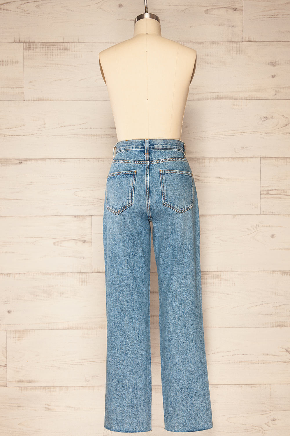 Rastoke High-Waisted Straight Leg Jeans | La petite garçonne back view