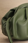 Ratibago Green Faux-Leather Pouch Handbag | La petite garçonne side close-up