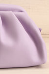 Ratibago Lilac Faux-Leather Pouch Handbag | La petite garçonne front close-up