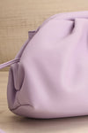 Ratibago Lilac Faux-Leather Pouch Handbag | La petite garçonne side close-up