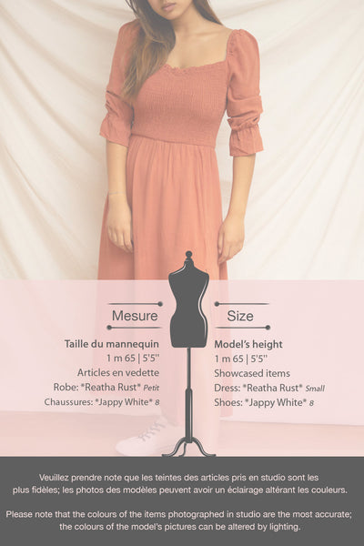 Reatha Ivory Linen Square Neck Midi Dress | Boutique 1861 fiche