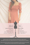 Reatha Rust Orange Linen Half Sleeve Dress | Boutique 1861 fiche