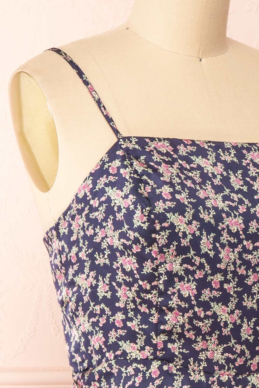 Rebecca Short Floral Dress | Boutique 1861 side close-up