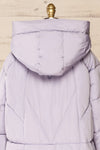 Reda Lavender Short Puffer Jacket | La petite garçonne back close-up