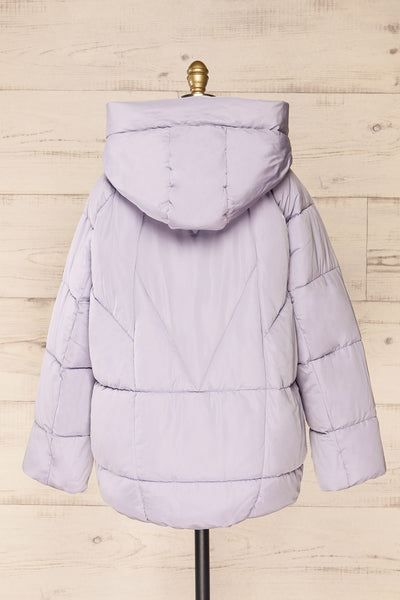 Reda Lavender Short Puffer Jacket | La petite garçonne back view