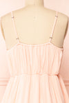 Reeta Pink Sleeveless Tiered Short Dress | Boutique 1861  back close-up