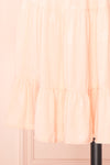 Reeta Pink Sleeveless Tiered Short Dress | Boutique 1861  bottom