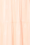Reeta Pink Sleeveless Tiered Short Dress | Boutique 1861  fabric