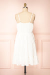 Reeta White Sleeveless Tiered Short Dress | Boutique 1861  back view