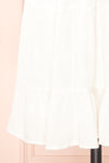 Reeta White Sleeveless Tiered Short Dress | Boutique 1861  bottom