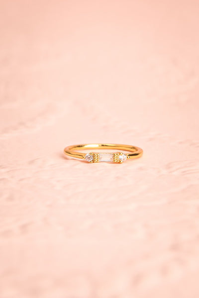 Referre Clear & Golden Minimalist Ring | Boutique 1861 4