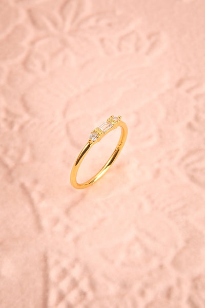 Referre Clear & Golden Minimalist Ring | Boutique 1861 1