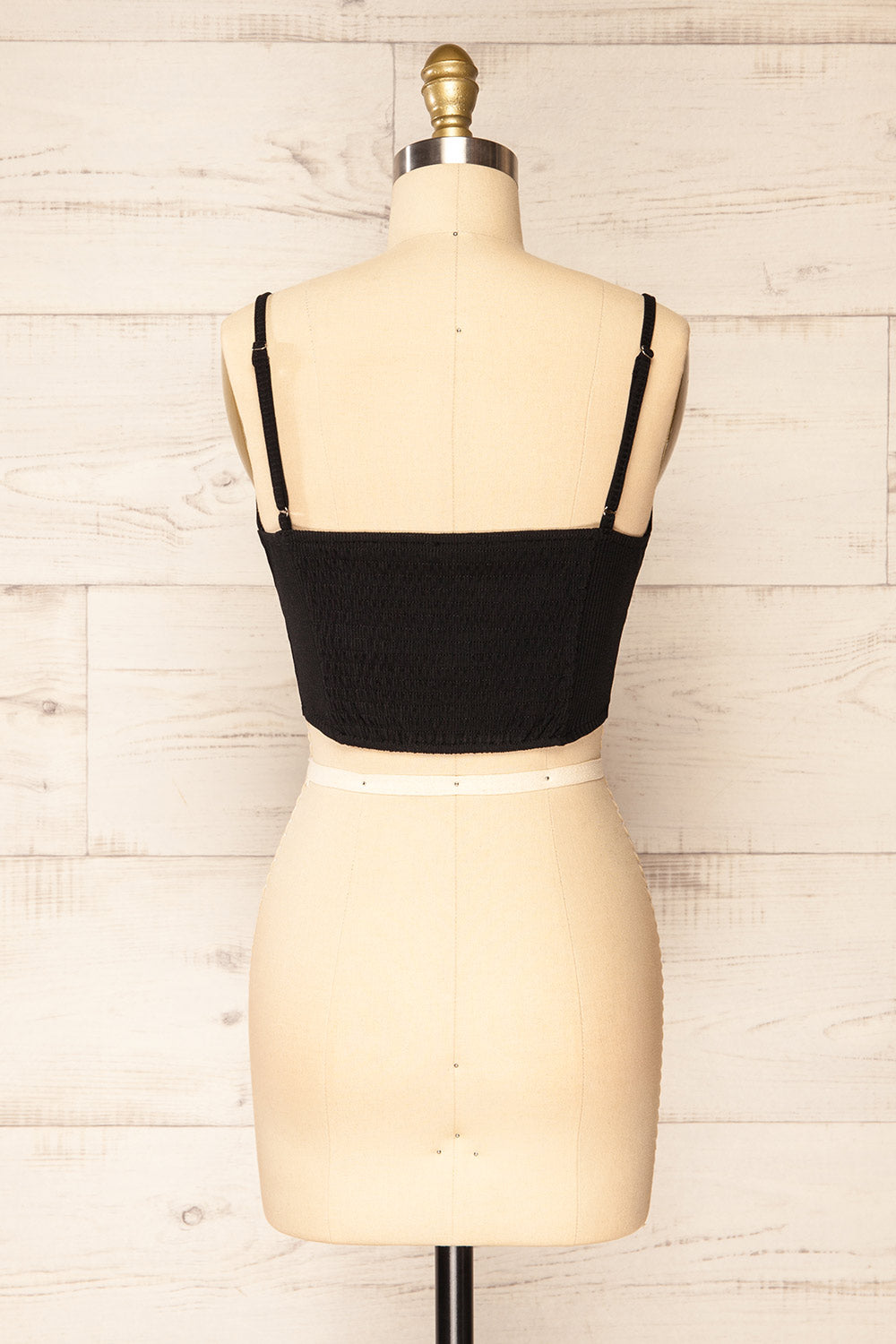 Reinbeck Black Corset Crop Top | La petite garçonne back view