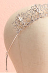Reine du Nil SIlver Headpiece with Crystals | Boudoir 1861 on mannequin close-up