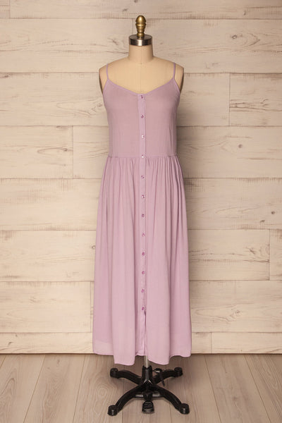 Rekkem Lilac Midi Flare Dress | La Petite Garçonne
