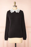 Renata Long Sleeve Top w/ Peter Pan Collar | Boutique 1861 front view