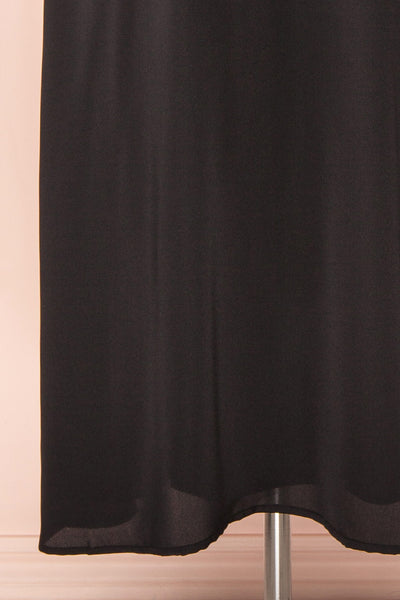 Reneane Black Long Sleeve Midi A-Line Dress | Boutique 1861 bottom