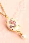 Renée Adorée White & Golden Floral Pendant Necklace | Boutique 1861 2