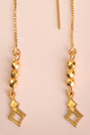 Doris Day Gold Chain & Charm Pendant Earrings | La Petite Garçonne 2