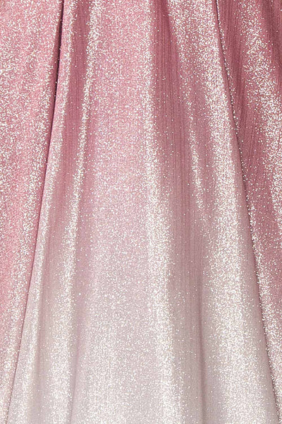 Renesmee Mauve Sparkly Gradient Maxi Dress | Boutique 1861 fabric