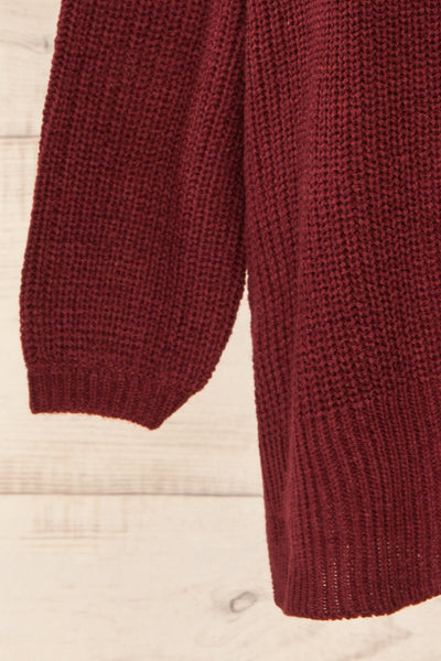 Rennes Burgundy Turtleneck Knit Long Sweater | La petite garçonne bottom