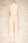 Resko Beige Drawstring Wide Leg Pants | La petite garçonne  back view