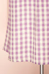 Rhea Long Sleeve Plaid Satin Midi Dress | Boutique 1861 bottom