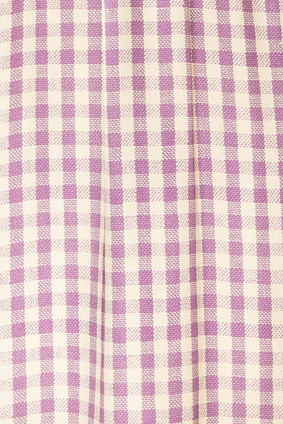 Rhea Long Sleeve Plaid Satin Midi Dress | Boutique 1861 fabric