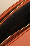 Rhubarbe Brown Small Crossbody Handbag | La petite garçonne inside close-up