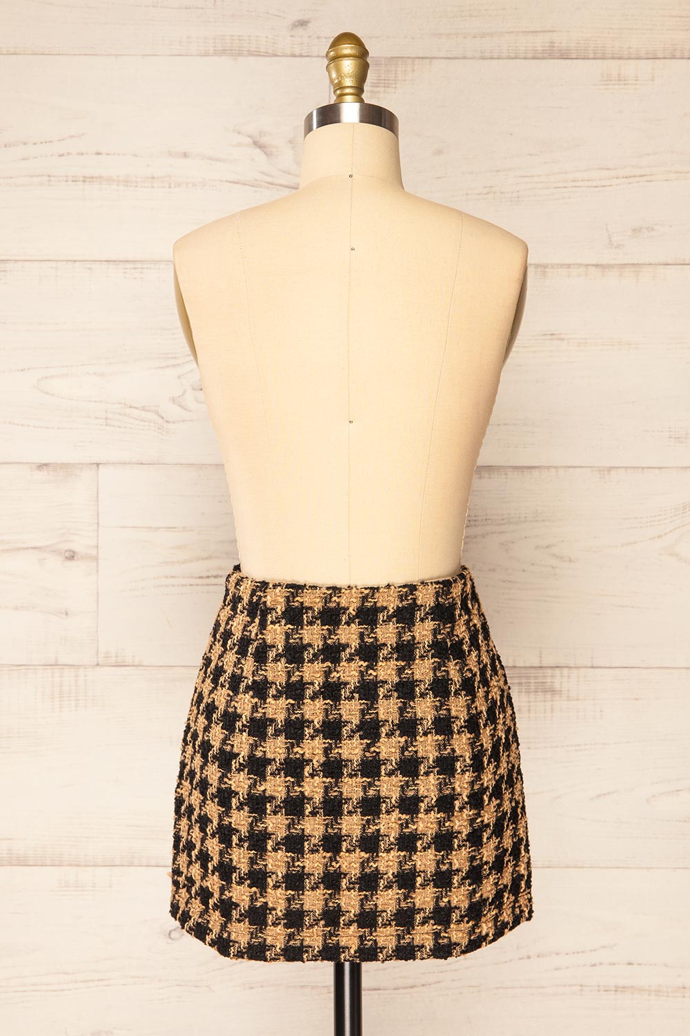 Rhuminer Short Houndstooth Tweed Skirt | La petite garçonne back view