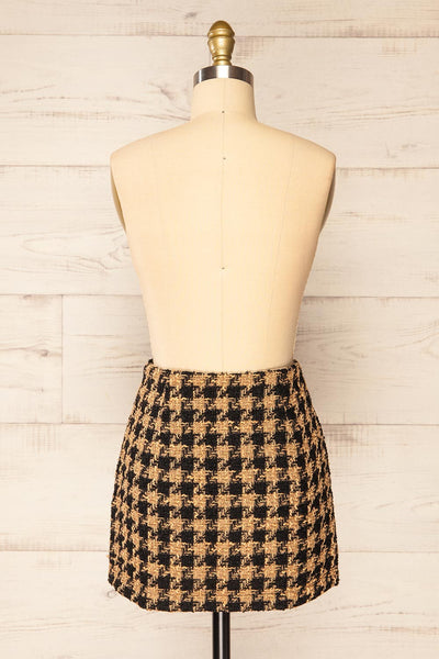 Rhuminer Short Houndstooth Tweed Skirt | La petite garçonne back view