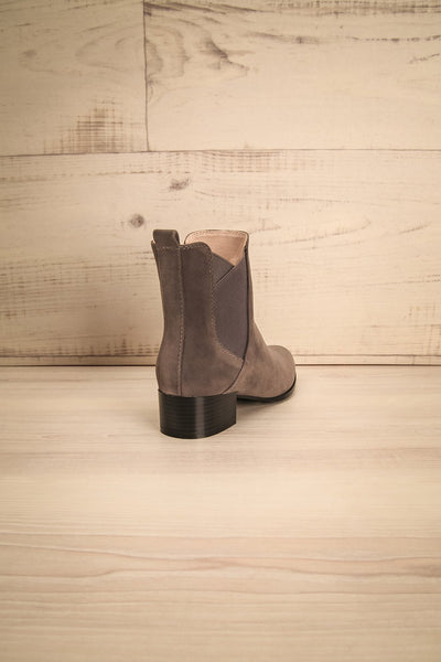 Rijeka Grey Low Block Heel Ankle Boots | La Petite Garçonne