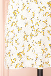 Rimel White Floral Open Back Short Dress | Boutique 1861  bottom