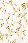 Rimel White Floral Open Back Short Dress | Boutique 1861  fabric