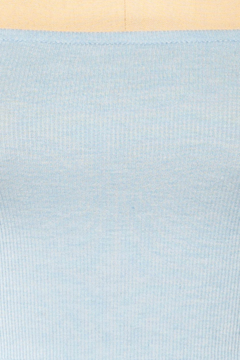 Rimini Blue Cropped Ribbed Cami | La petite garçonne fabric 