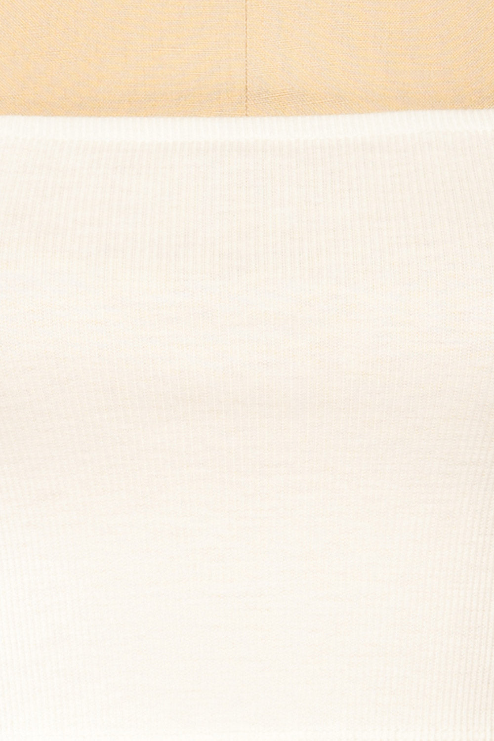 Rimini White Cropped Ribbed Cami | La petite garçonne fabric 