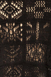 Ripson Black Cropped Crochet Cardigan | La petite garçonne fabric