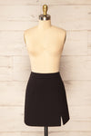 Rivas Black Short Skirt with Slit | La petite garçonne front view