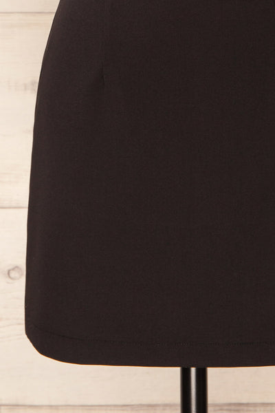 Rivas Black Short Skirt with Slit | La petite garçonne bottom