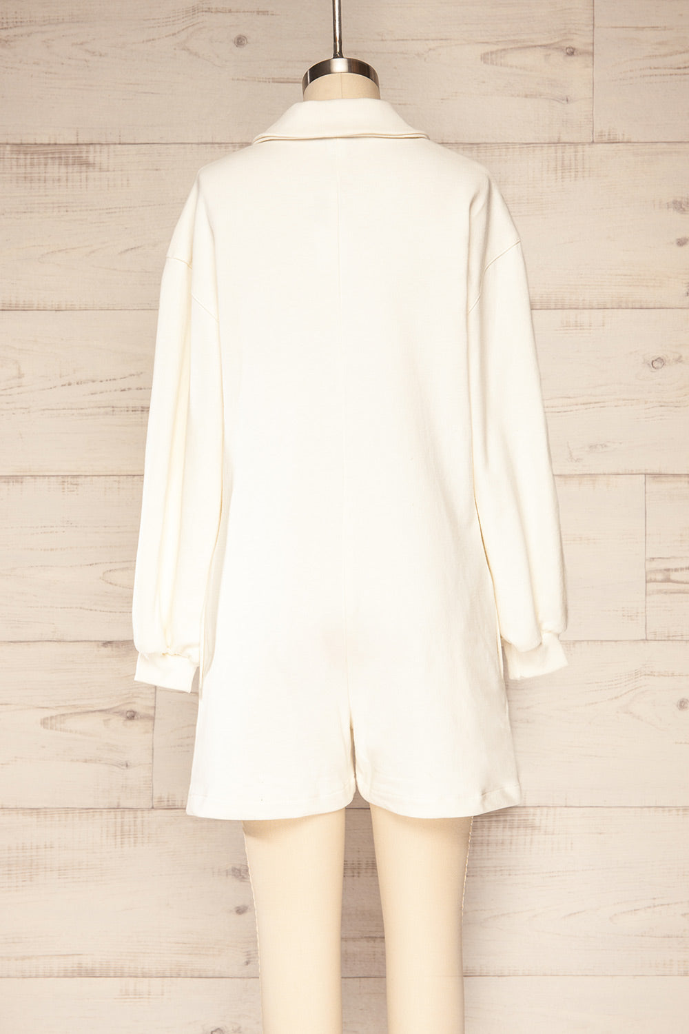 River Cream Local Long Sleeves Polo Romper | La petite garçonne back view 